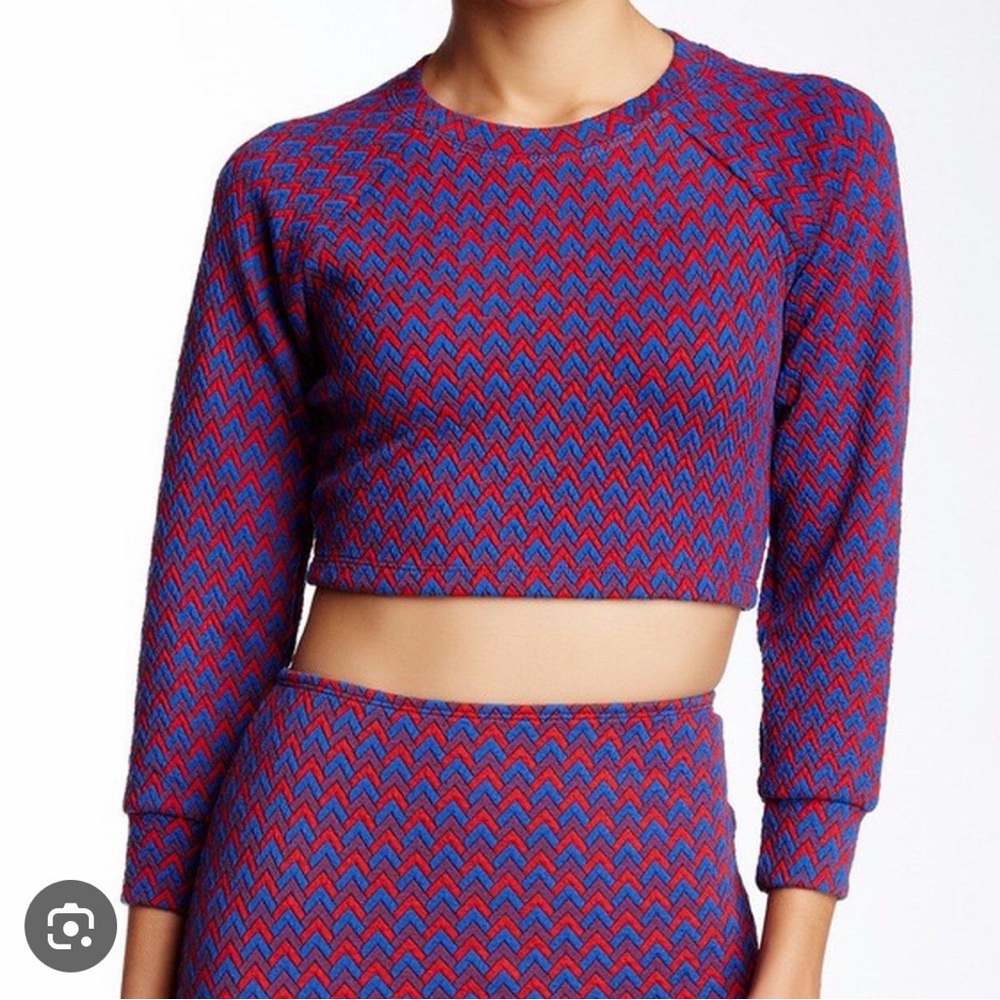 American Apparel Lolita Chevron Cropped Sweater • Made in USA